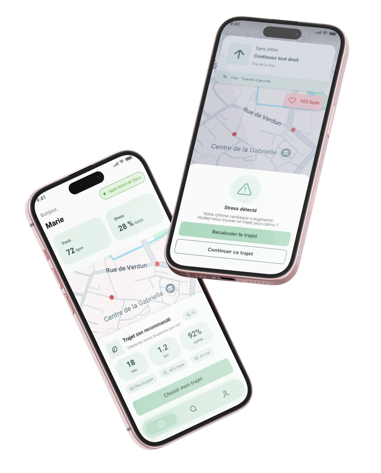Aperçu de l'application BeatWay
